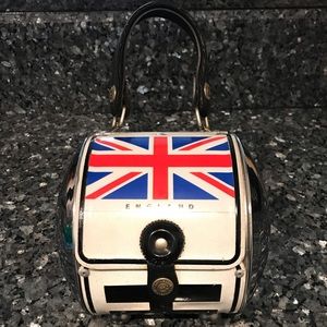 Vintage England License Plate clutch